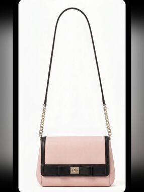 kate spade Pink and Black Leather Crossbody Shoulder Bag